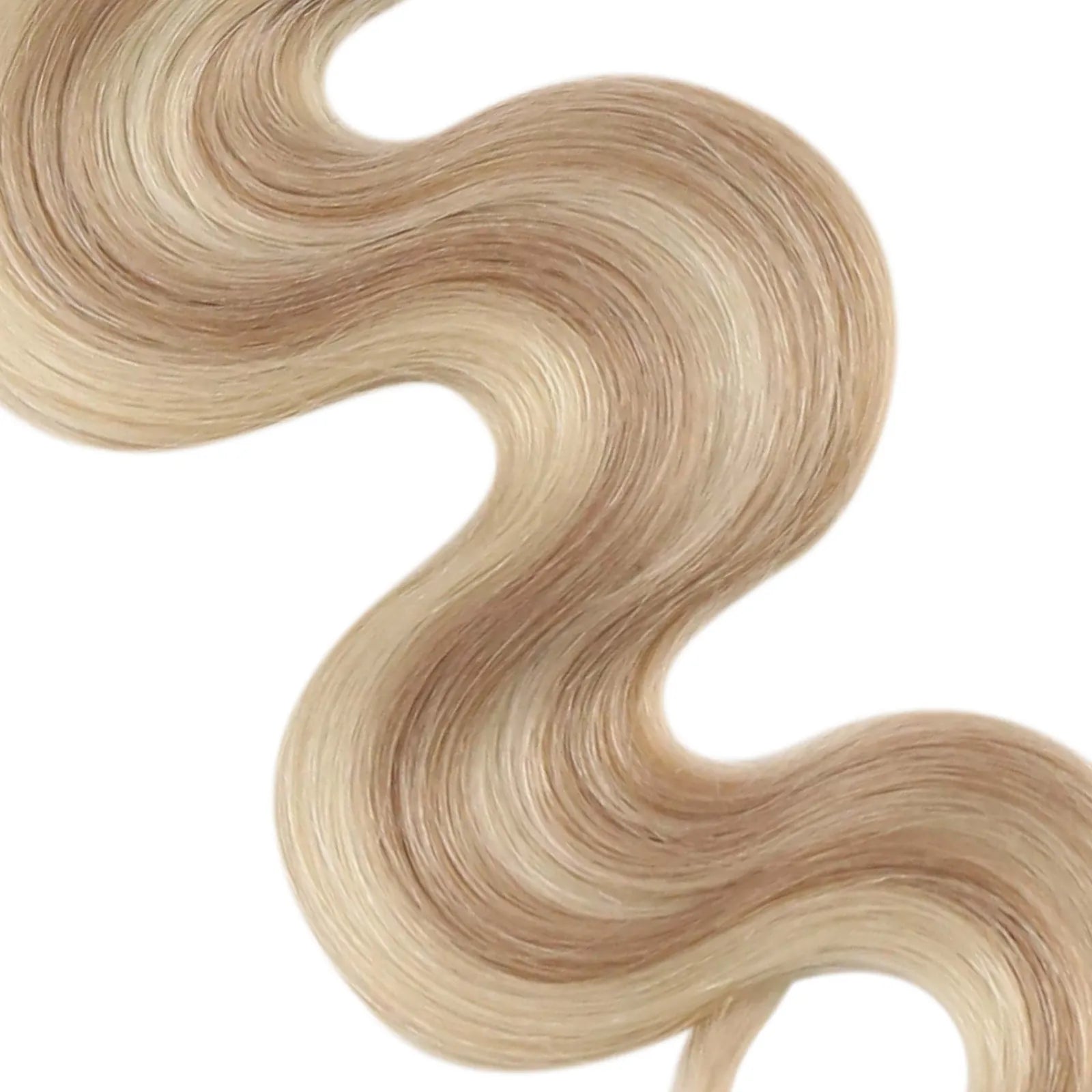 highlighted blonde wavy butterfly weft hair for thin hair