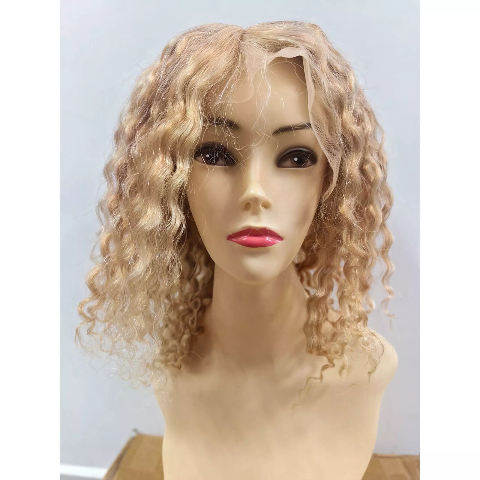 Blonde Human Hair Wigs Curly