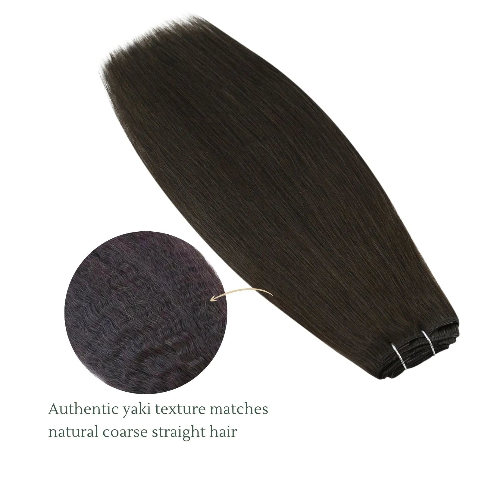 yaki clip in hair extensions brown hair for women