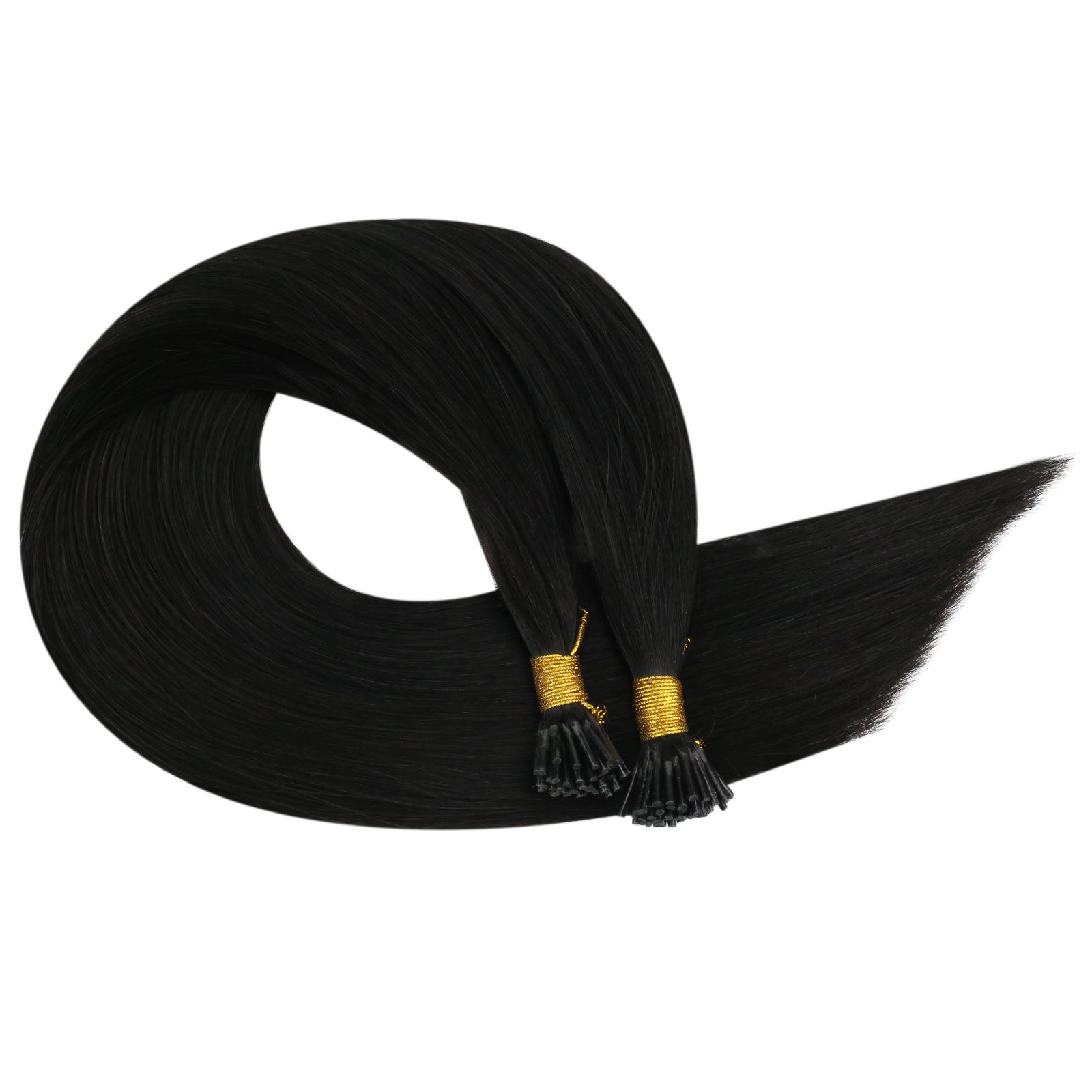 Hair 100% Human Hair I Tip Fusion Virgin Hair Extensions Off Black 1B