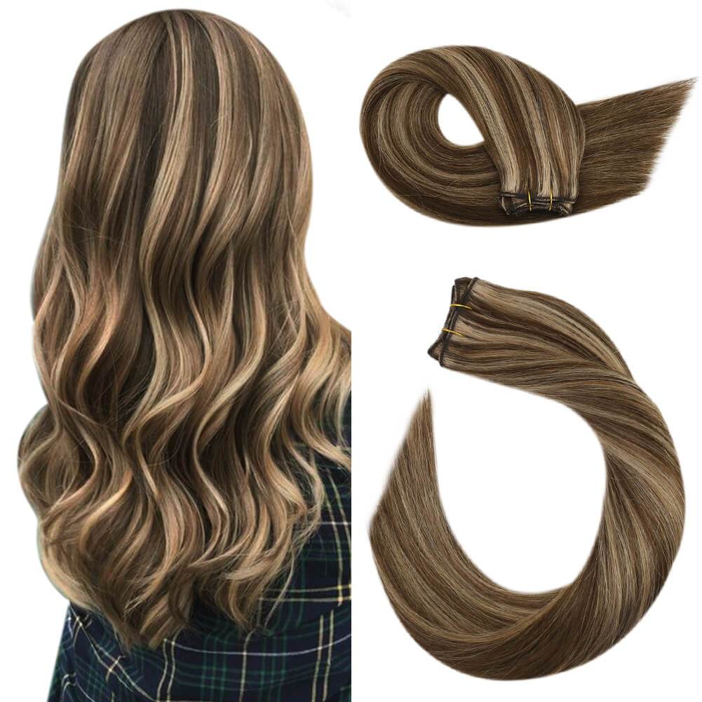 100% Remy Hair Weave Hair Extensions Sew in 7A Human Hair Bundles