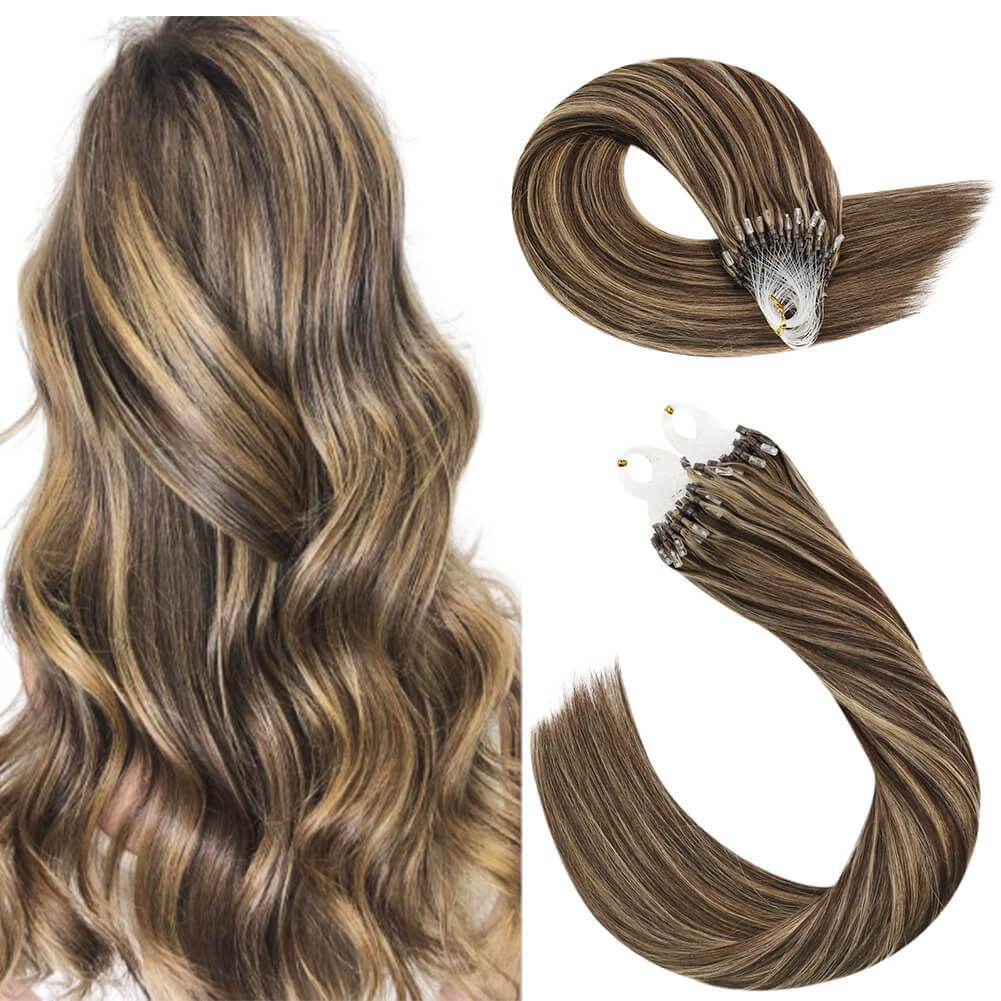 Real Human Hair 50Gram Cold Fusion Loop Human Hair Extensions