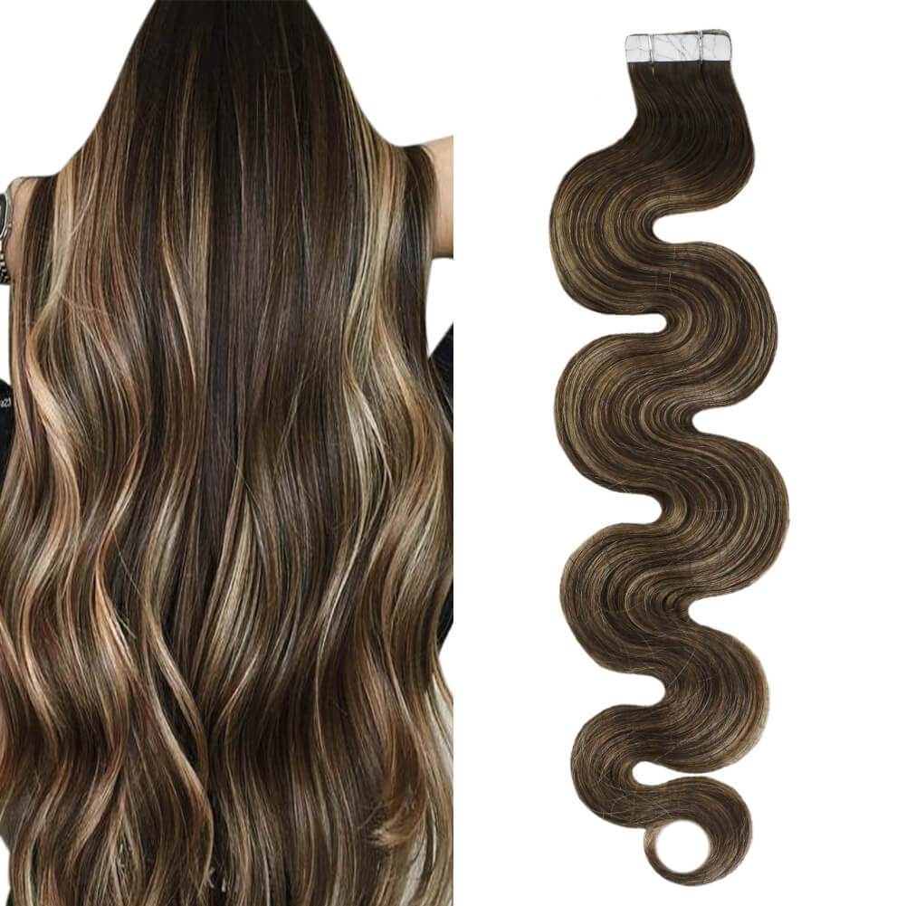 Balayage Human Hair Tape in Hair Extensions