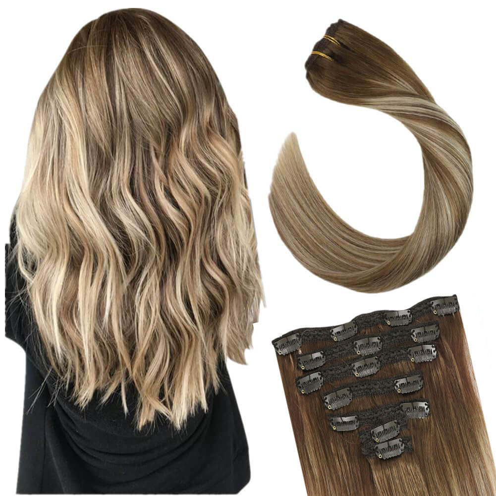 Full Head Clip in Long Hair Extensions
