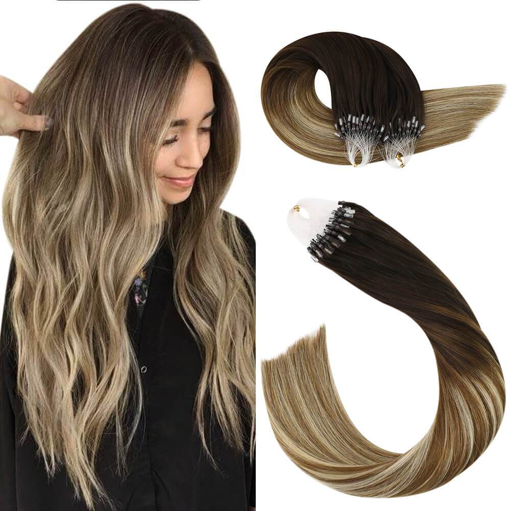 Balayage Micro Loop Human Hair Extensions