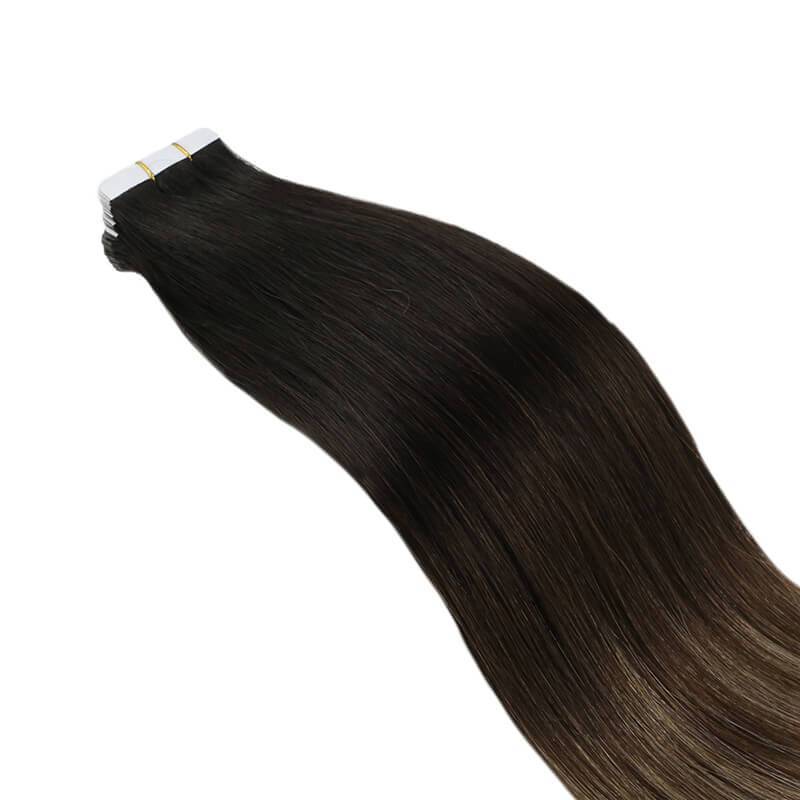 Hand Tied Double Tape Hair Extension Wavy Hair Tape in Hair Extensions