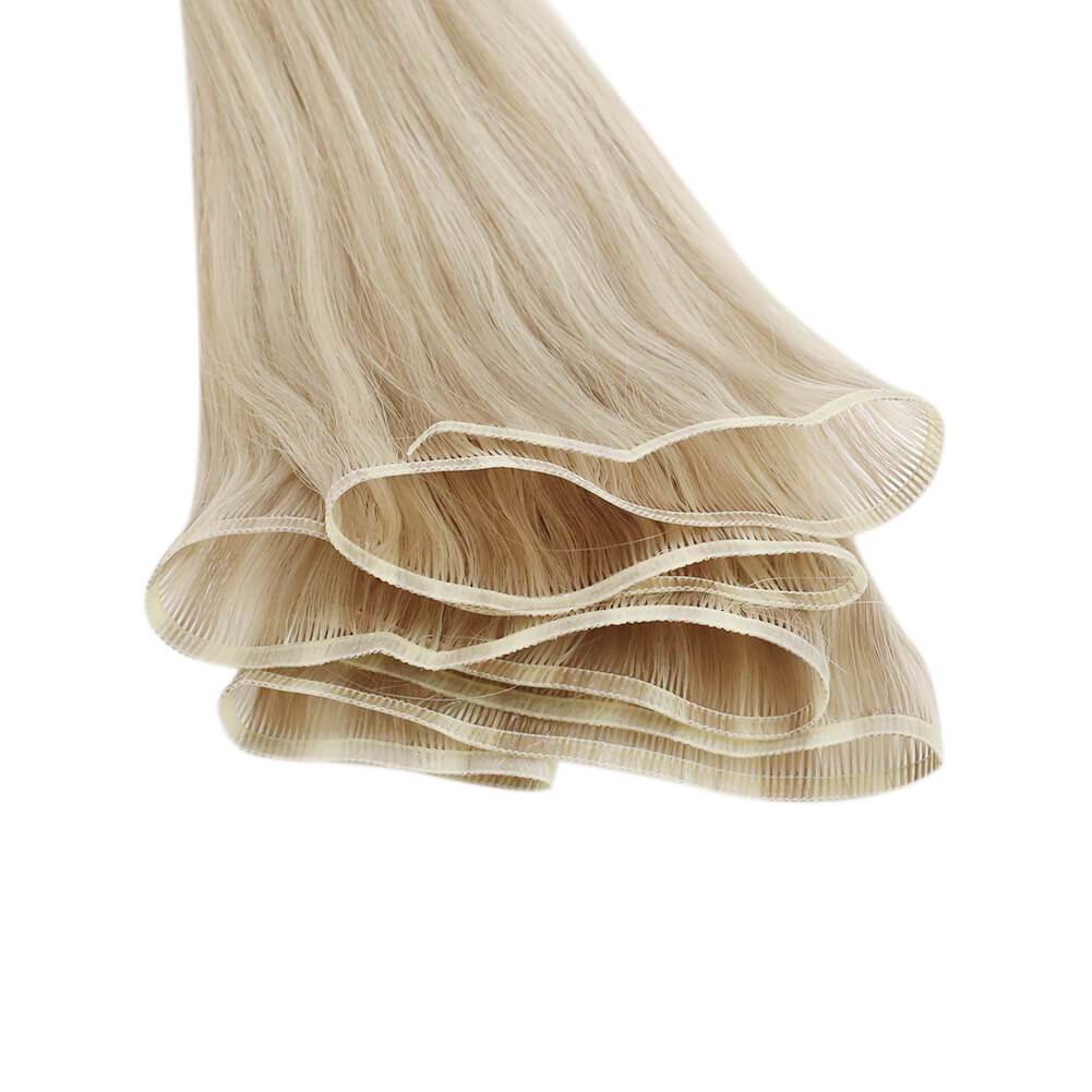 real human invisible flat weft hair extensions