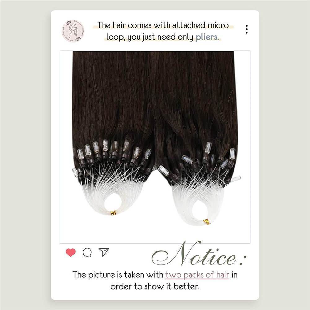 Human HairPre Bonded Hair Extensions Drak Brown Balayage