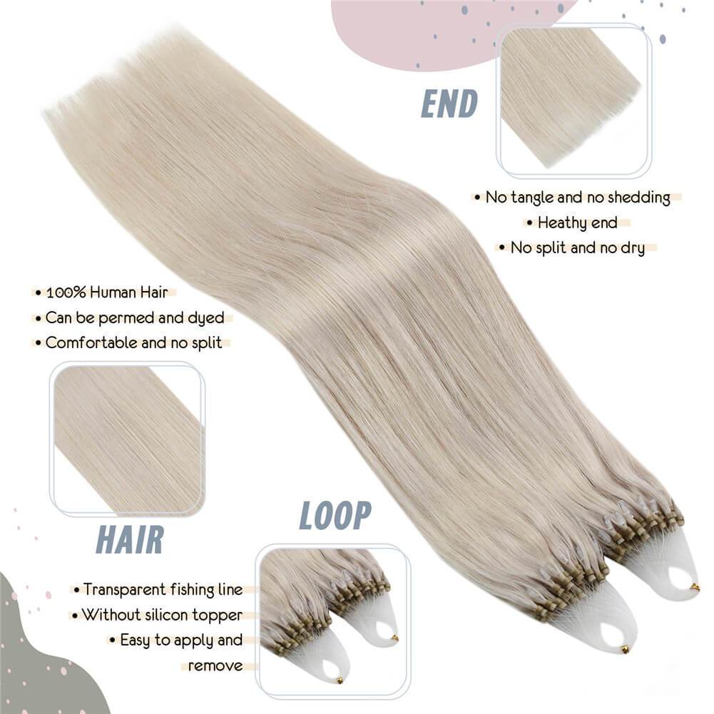 Micro Ring Real Human Hair Extensions