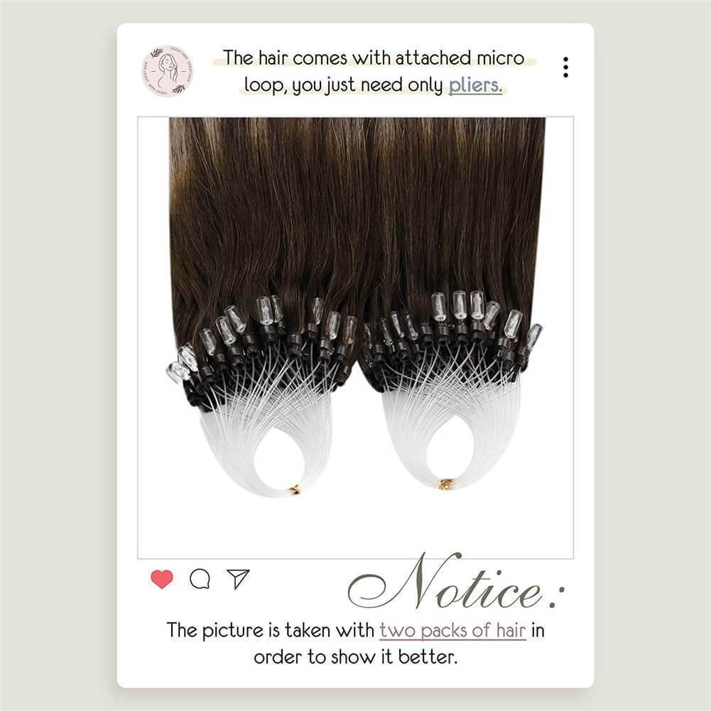 Ugeat Hair Extensions Micro Ring 20Inch