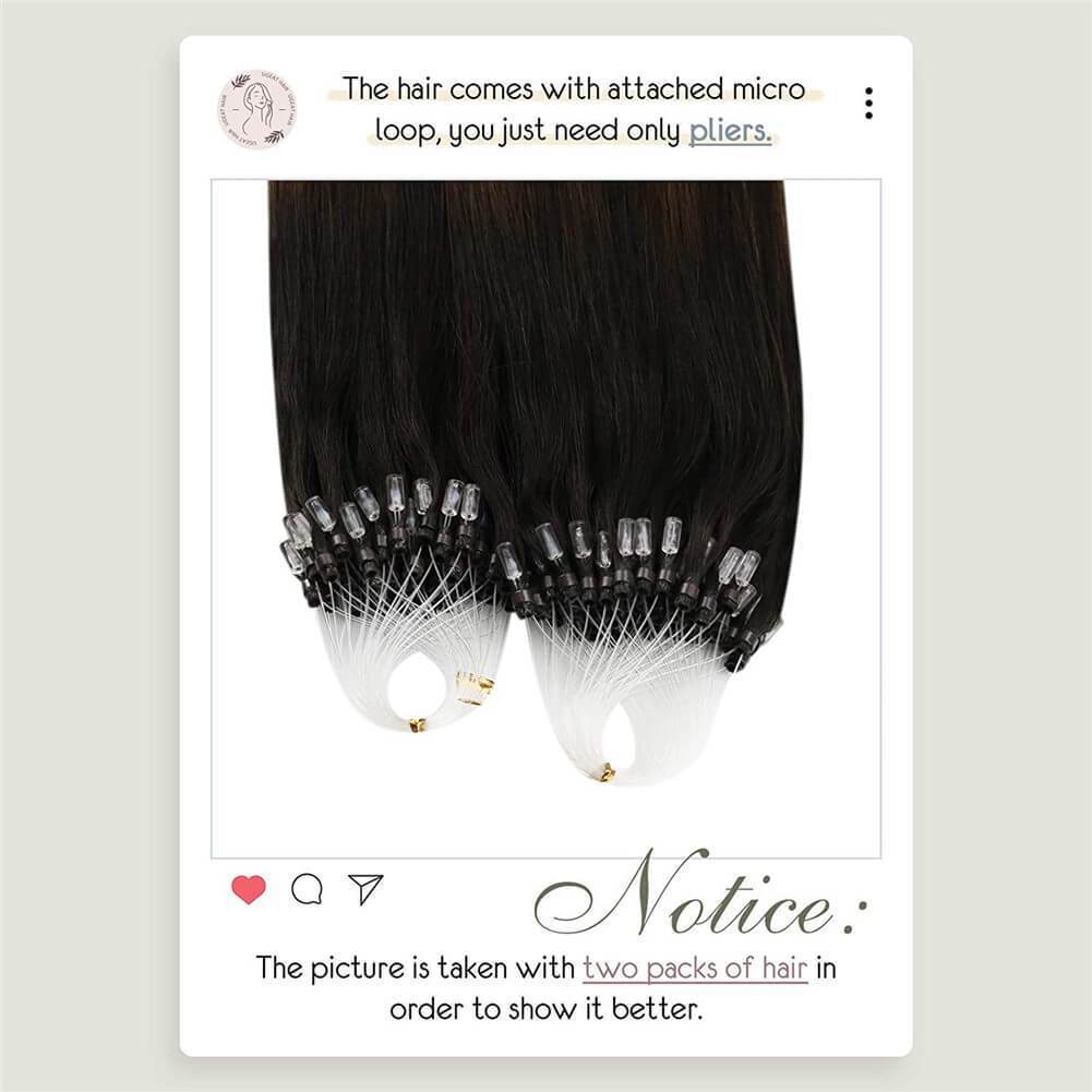 Micro Loop Hair Extensions 2 Fading to Brown and Blonde Hair