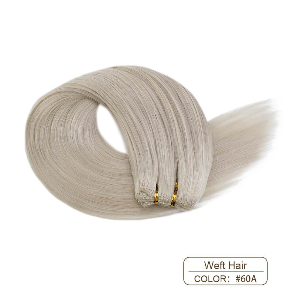 Hair Weave Style Sew in Blonde Color Remy Human Hair 60A