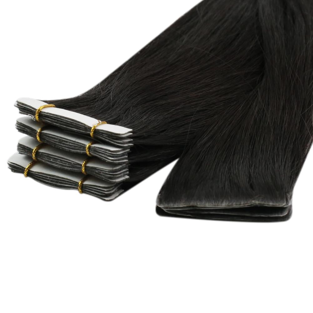 Hand Tied Double Tape Hair Extension Wavy Hair Tape in Hair Extensions