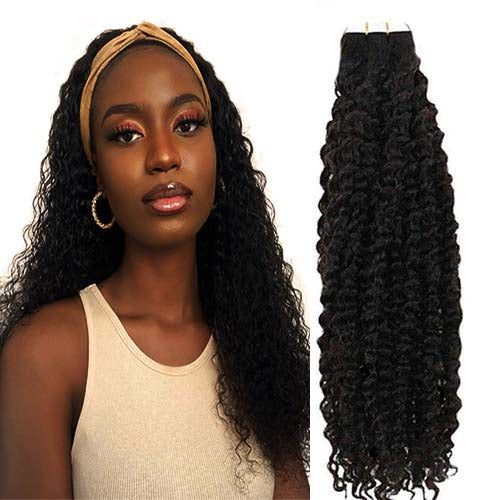 Wavy Hair Extensions Blonde Tape in Hair Extensions Human Hair