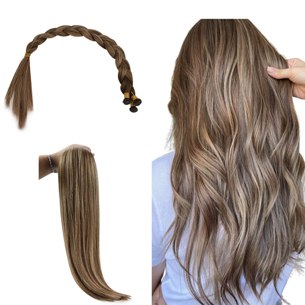 Full Cuticle Virgin Genius Weft Hair Extensions Balayage