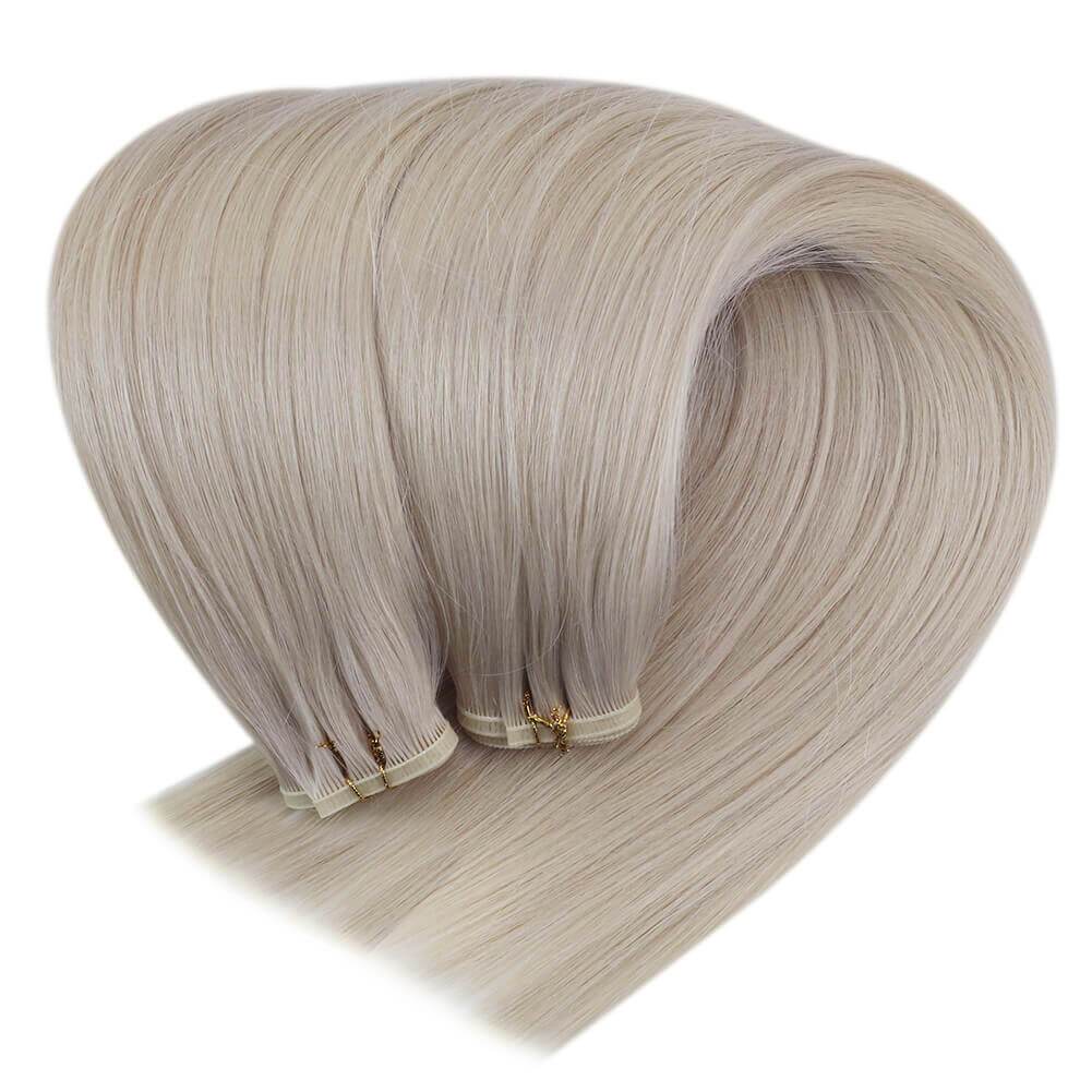 weft blonde human hair