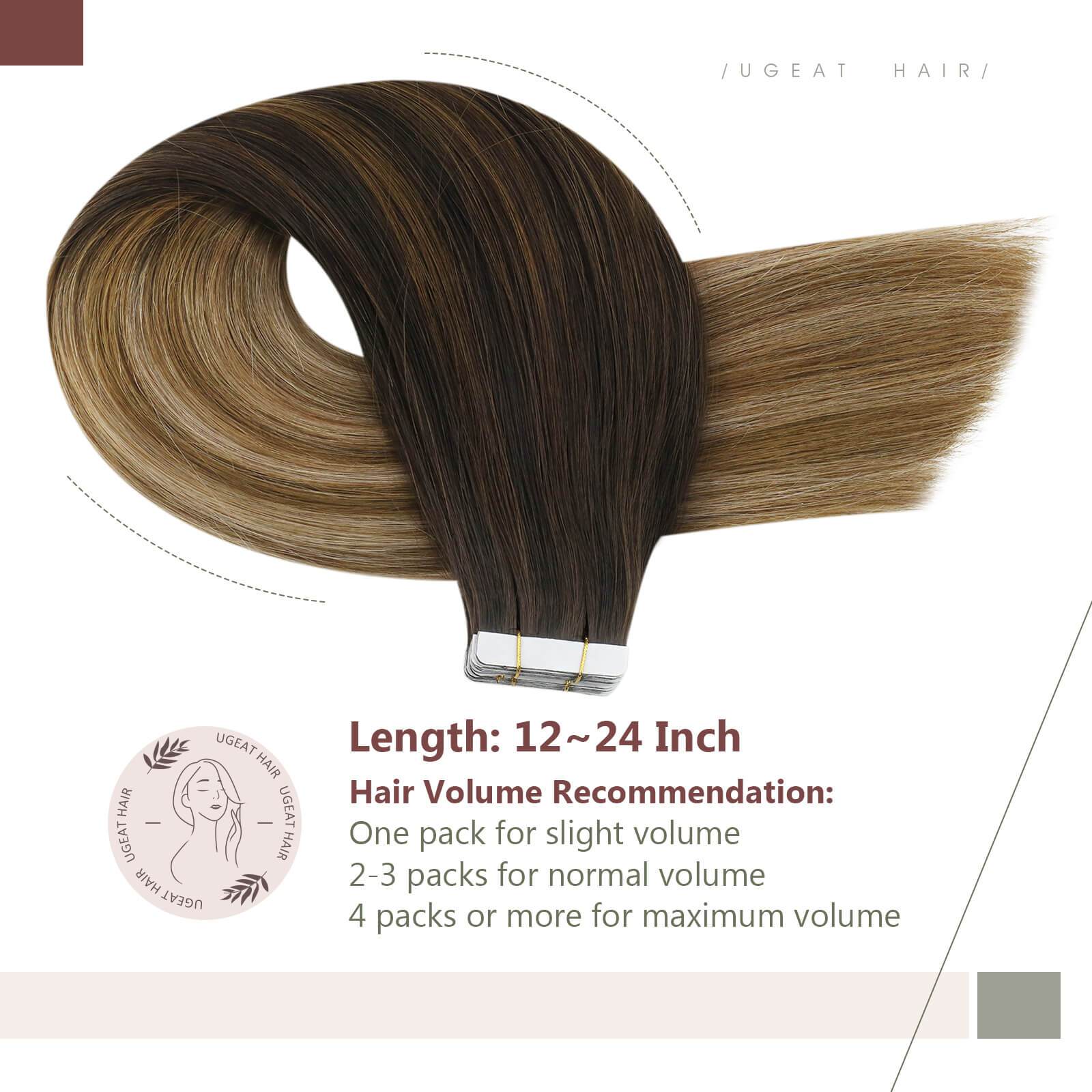 Hand Tied Double Tape Hair Extension Wavy Hair Tape in Hair Extensions