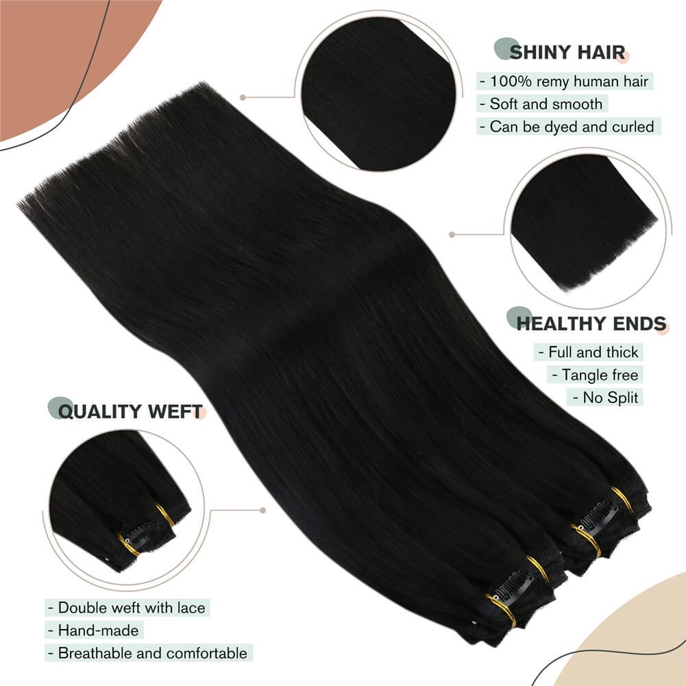 Clip on Hair Extensions Human Hair