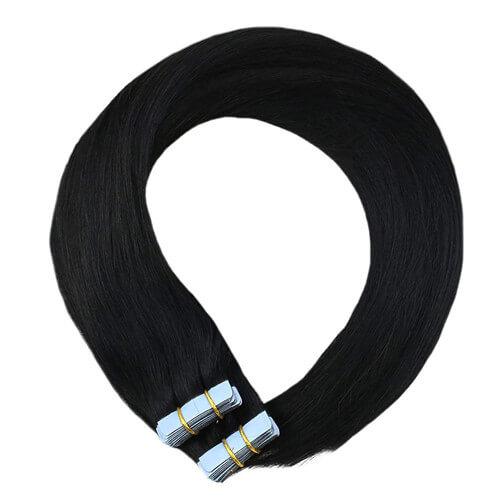 Hand Tied Double Tape Hair Extension Wavy Hair Tape in Hair Extensions