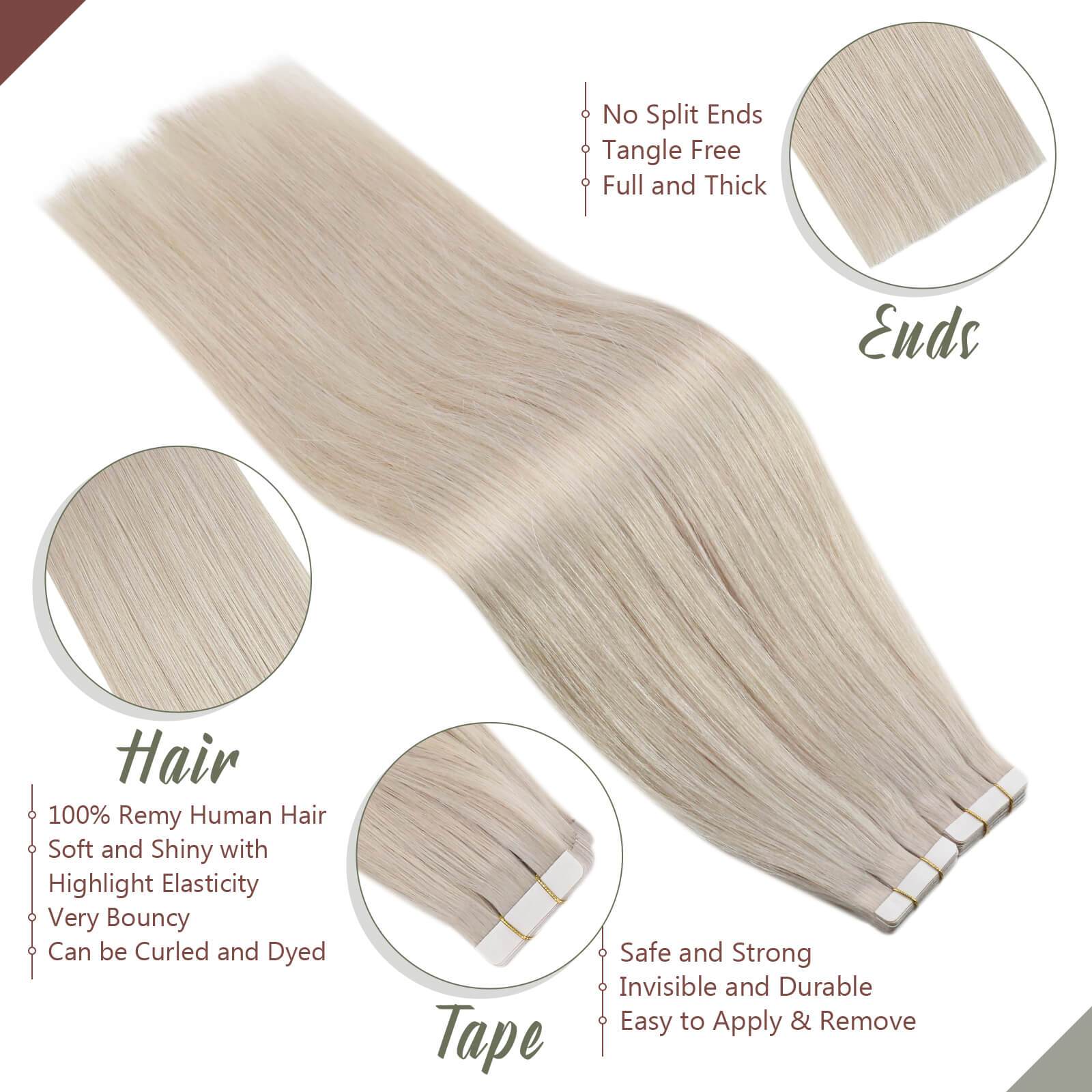 Tape on Hair Extensions Real Human Hair 100% Human Hair