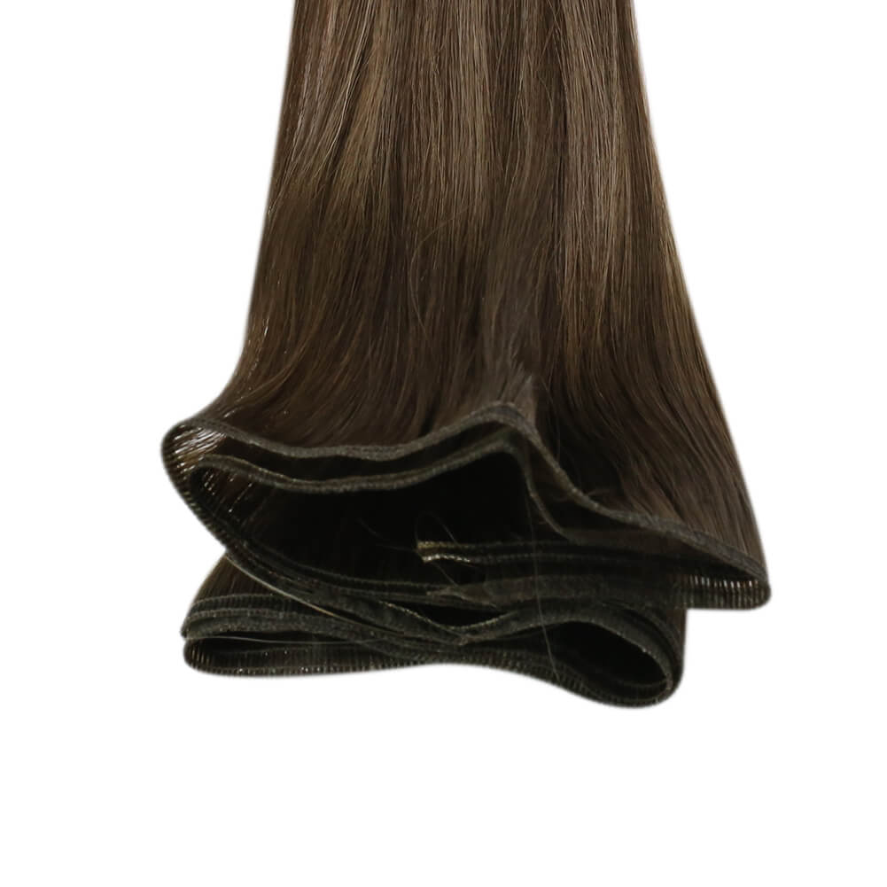 full cuticle virgin flat silk weft extensions