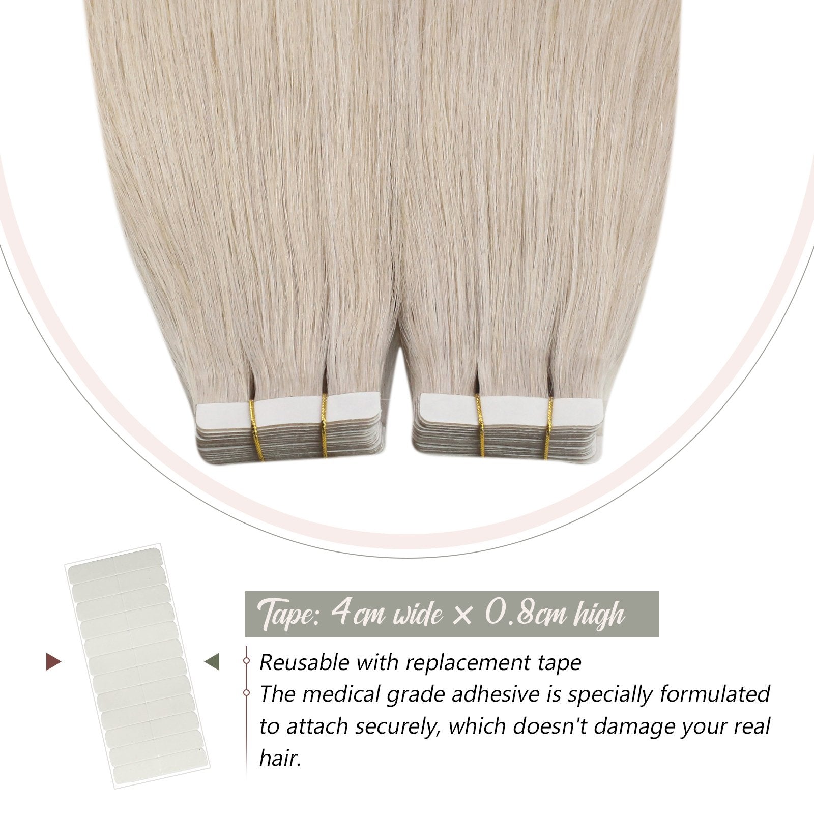 Wavy Hair Extensions Blonde Tape in Hair Extensions Human Hair