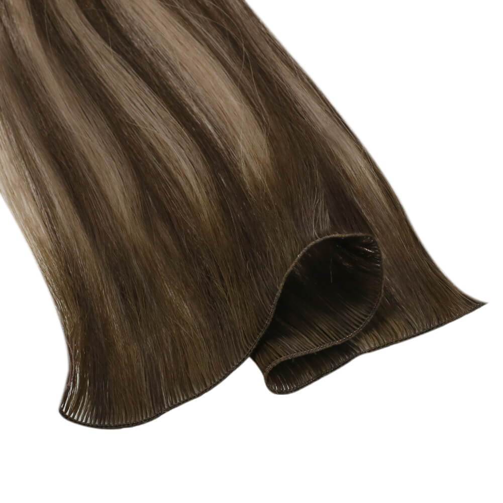 balayage color hand-tied virgin human hair weft