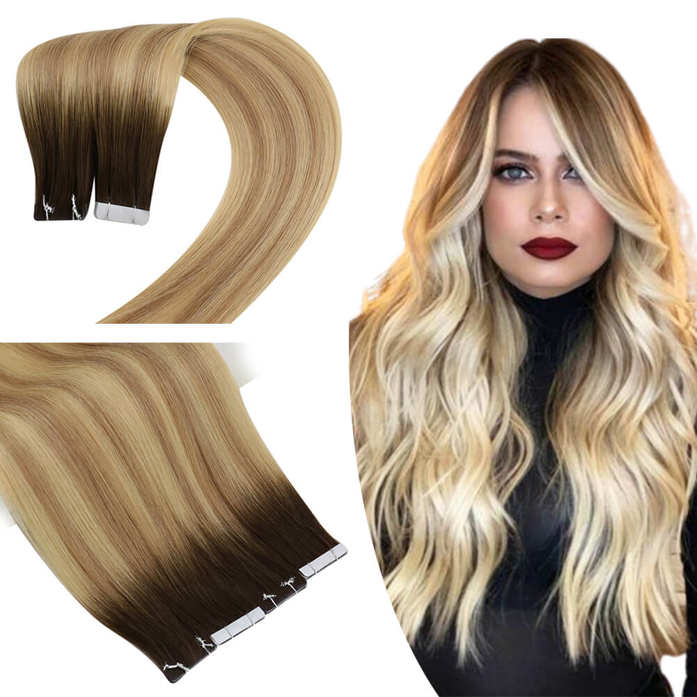 Seamless Invisible Injected Tape in Extensions Human Hair 3/8/22