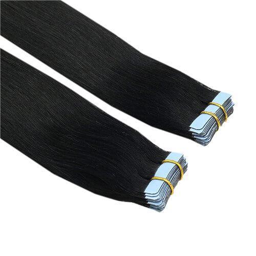 Glue on Hair Human Hair Extensions Blonde