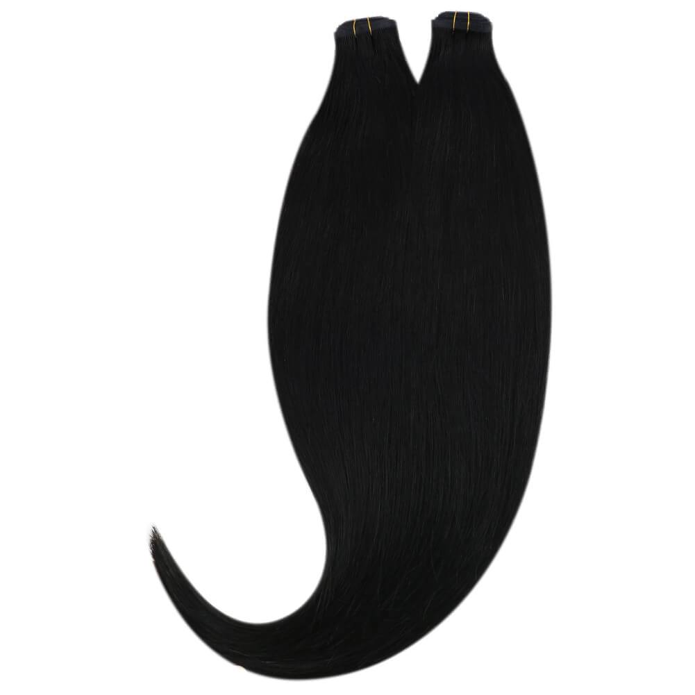 jet black human virgin hair extensiosn