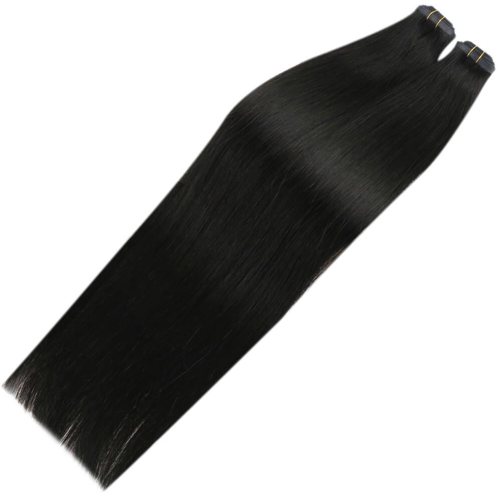 silky straight falt human virgin hair extensions