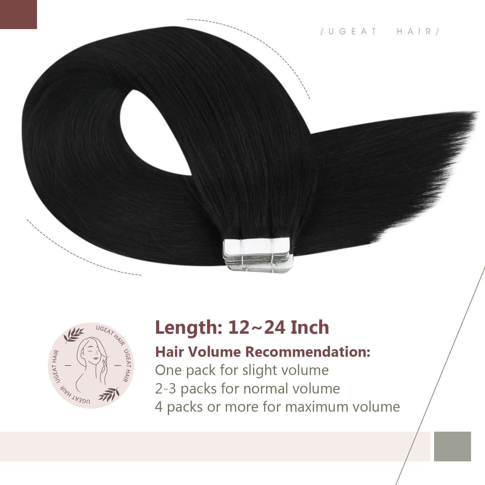 Hand Tied Double Tape Hair Extension Wavy Hair Tape in Hair Extensions
