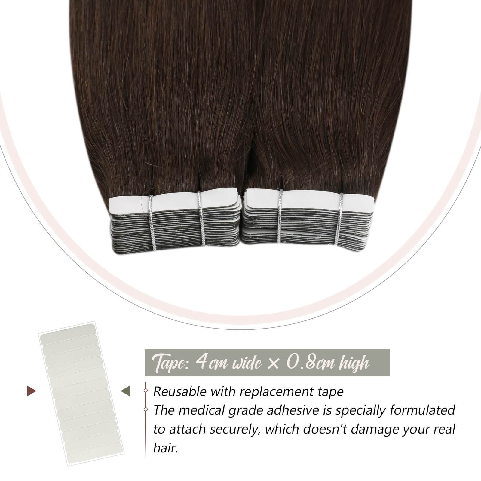 Double Side Glue on Human Hair Extensions