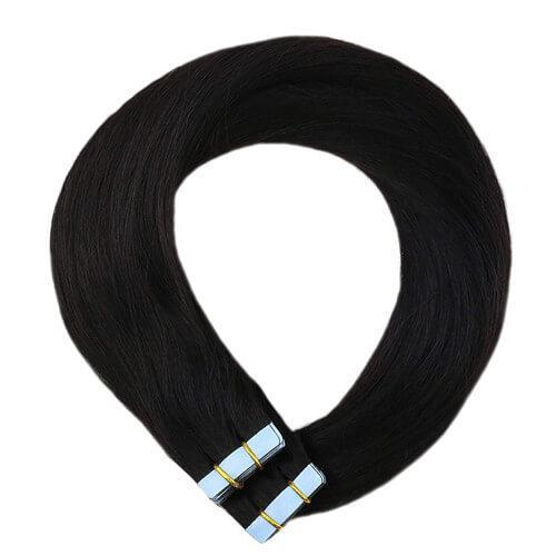 Hand Tied Double Tape Hair Extension Wavy Hair Tape in Hair Extensions