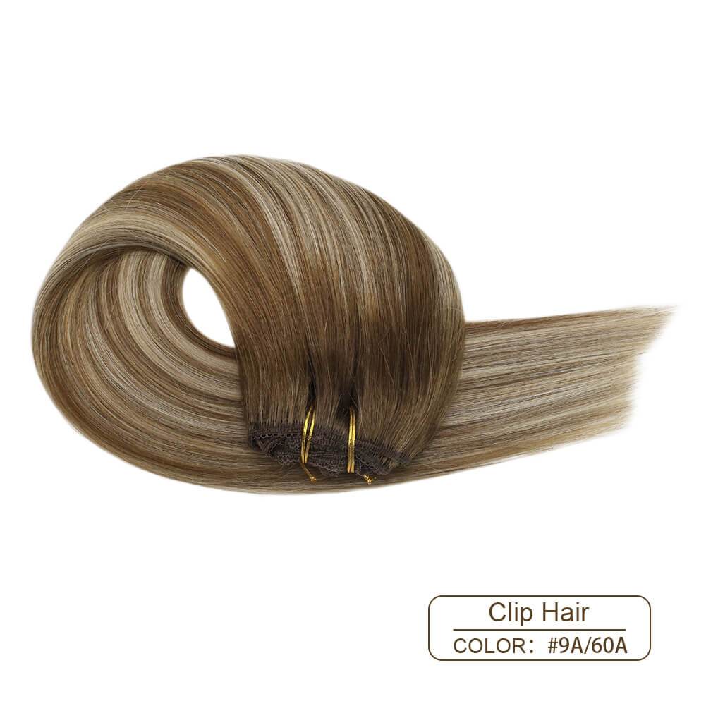 human hair clip ins for black women