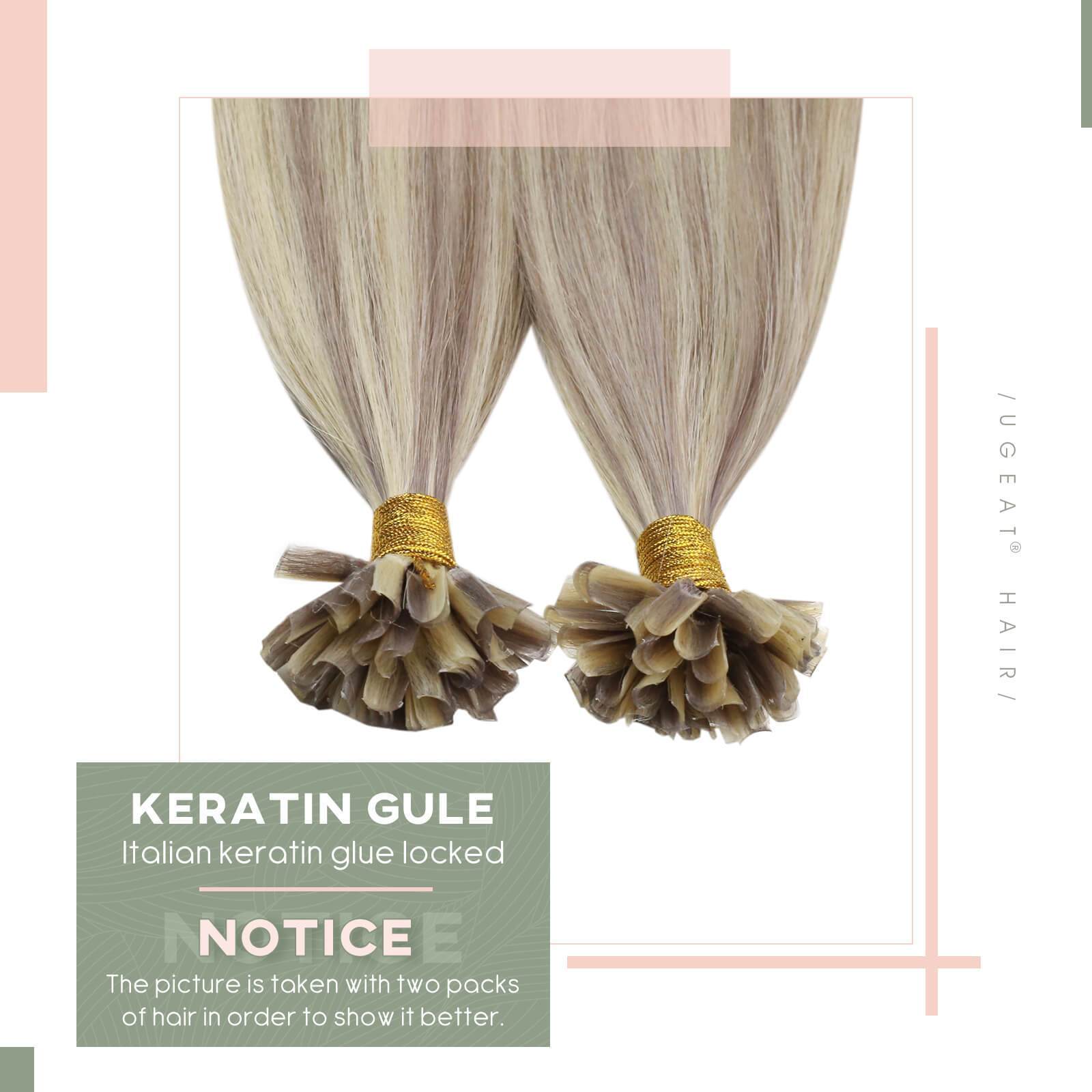 18 to 22 Mixed with 60 Balayage Blonde 50Strands U Tip Human Hair Extensions