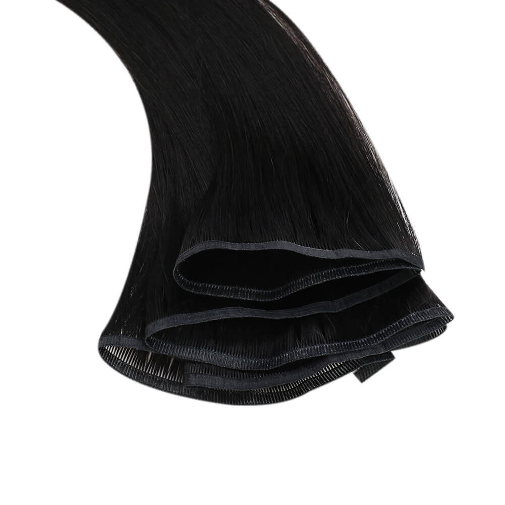 invisible thin flat weft human hair