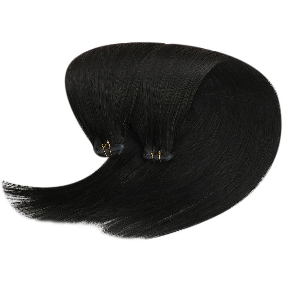 invisible flat weft human hair extensions
