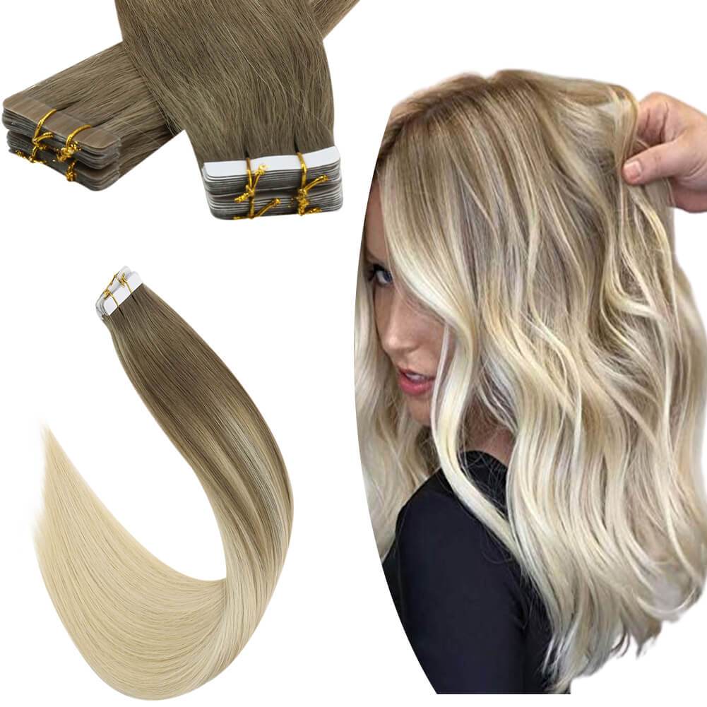 thick end virgin tape in hair extensions real hair