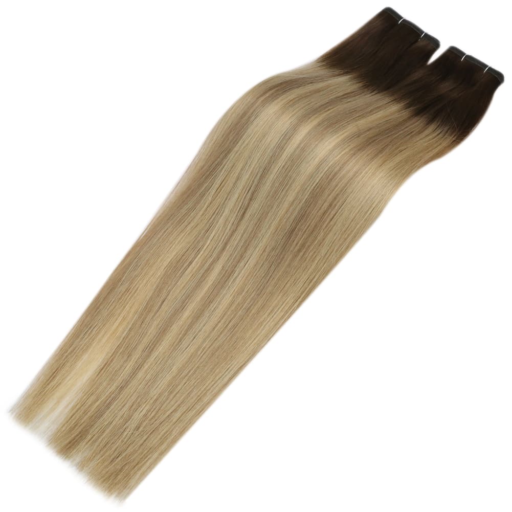 balayage flat silk weft hair extensions