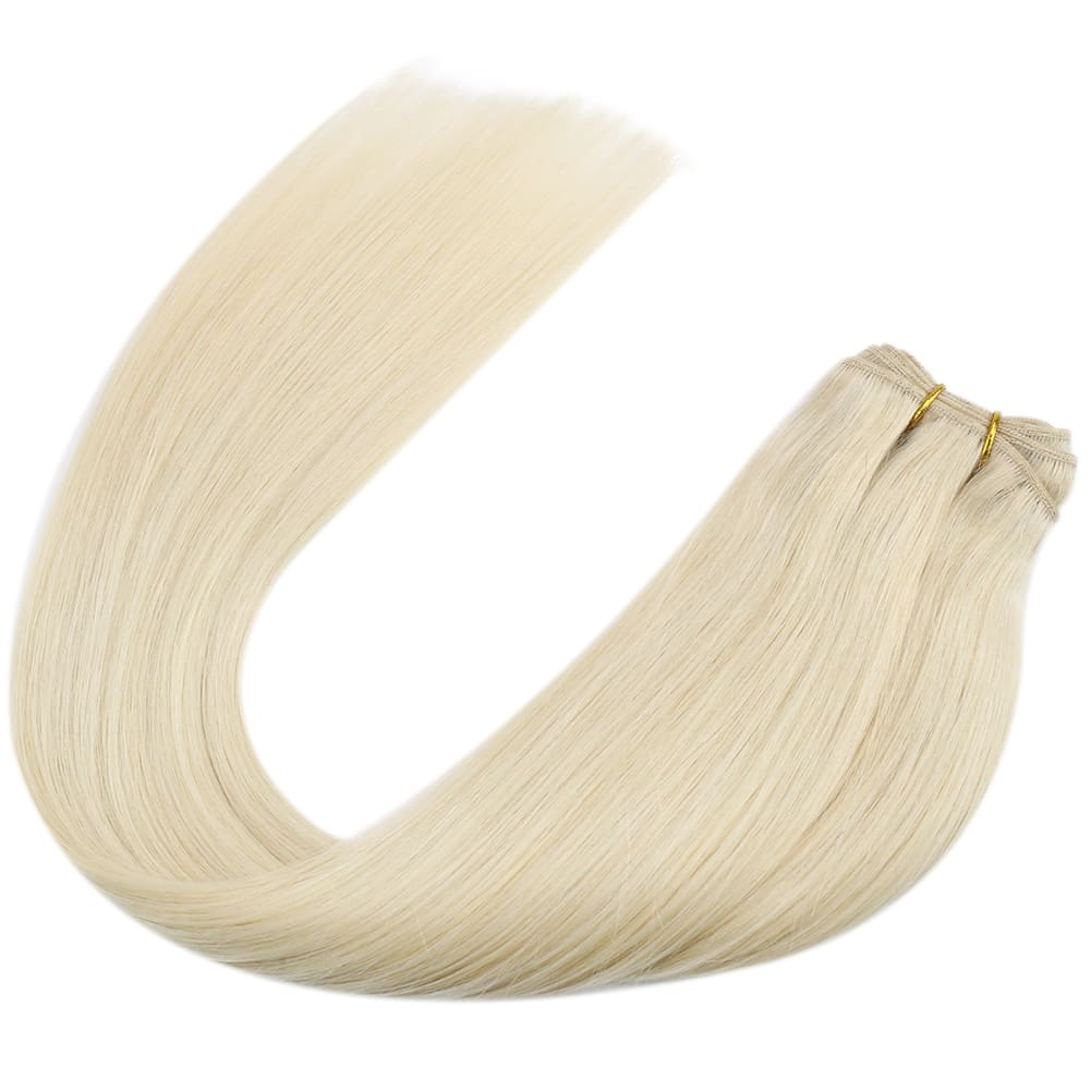 Platinum Blonde Color Remy Human Hair 60