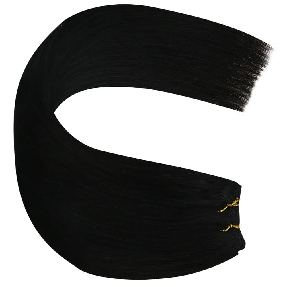 human hair sew in extensions blonde