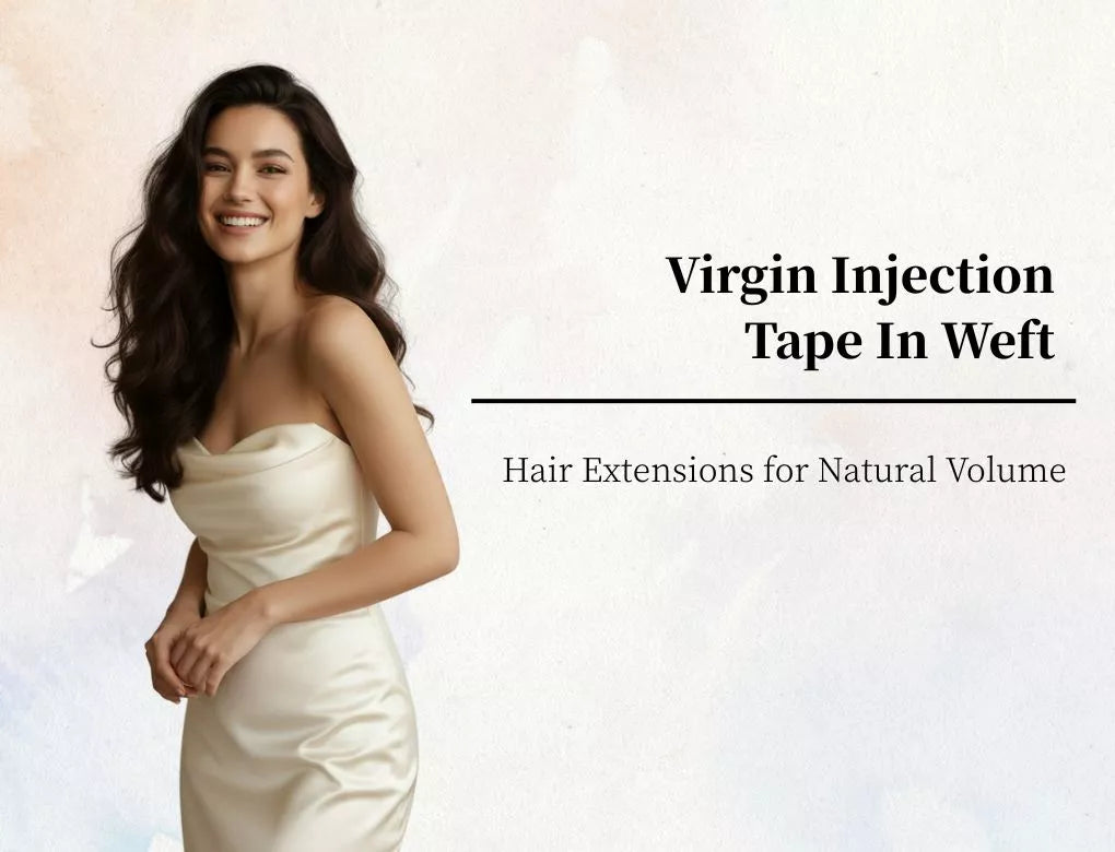 Virgin Injection Tape In Weft Hair Extensions for Natural Volume