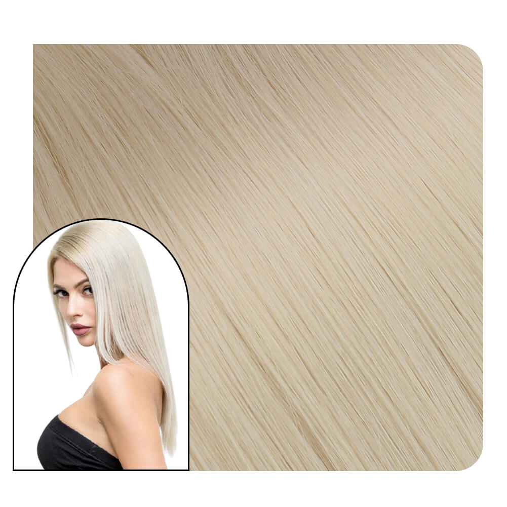 Virgin Human Hair U-tip Fusion Hair Extensions Pure Blonde #1000