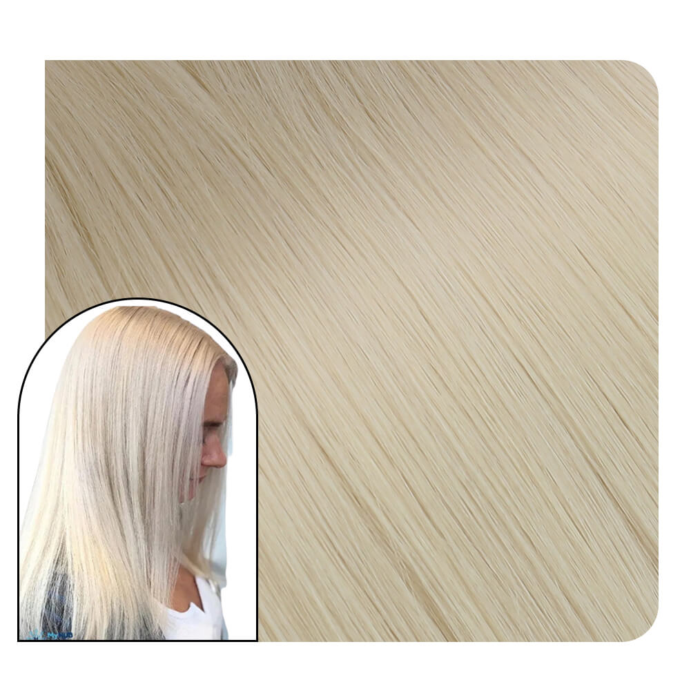 Bleach Blonde  Hair Extensions Virgin I-tip Hair Extensions