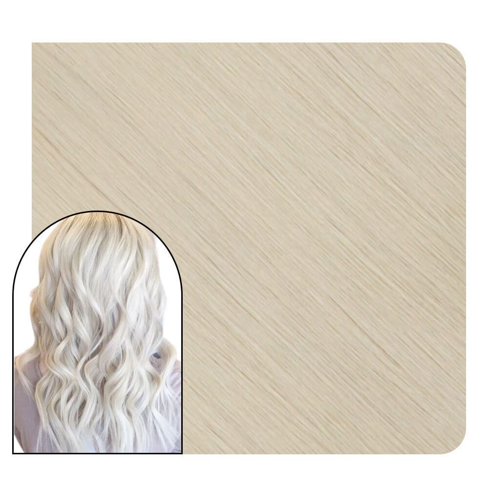 white blonde tape in hair extensions