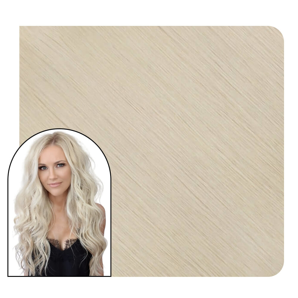 [Virgin+] Virgin Tape in Hair Extensions Human Hair Solid Color Blonde #1000