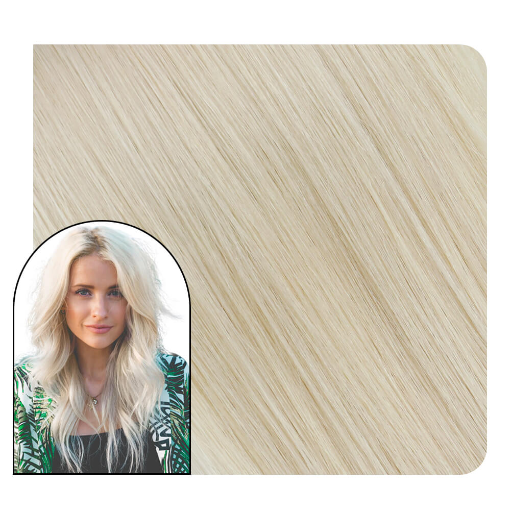 [Virgin Hair] Flower Invisible Tape in Extensions Human Hair White Blonde #1000