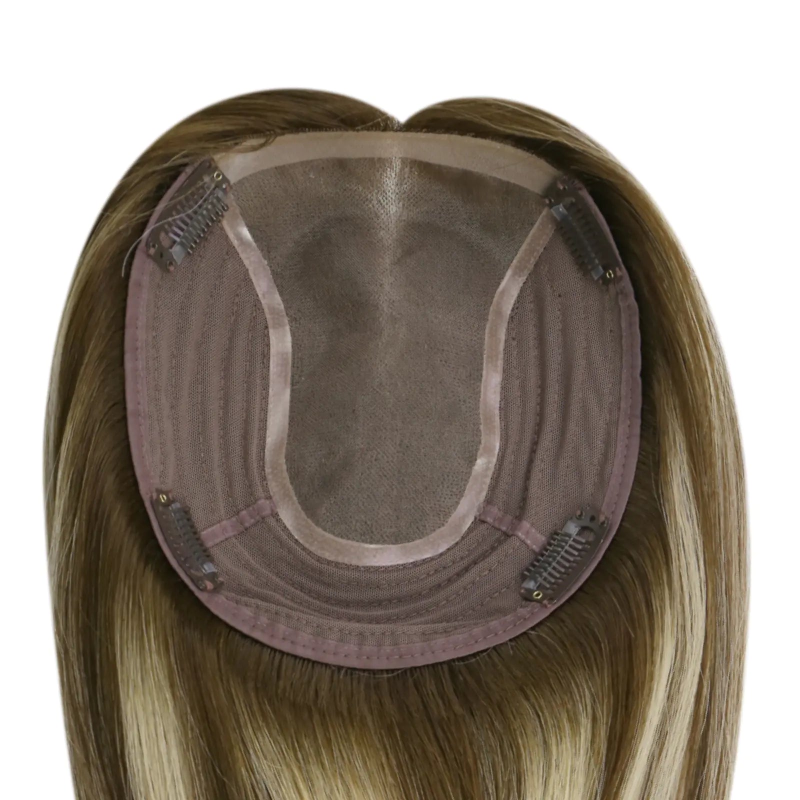 brown with blonde virgin topper hair high quality wiglets for women