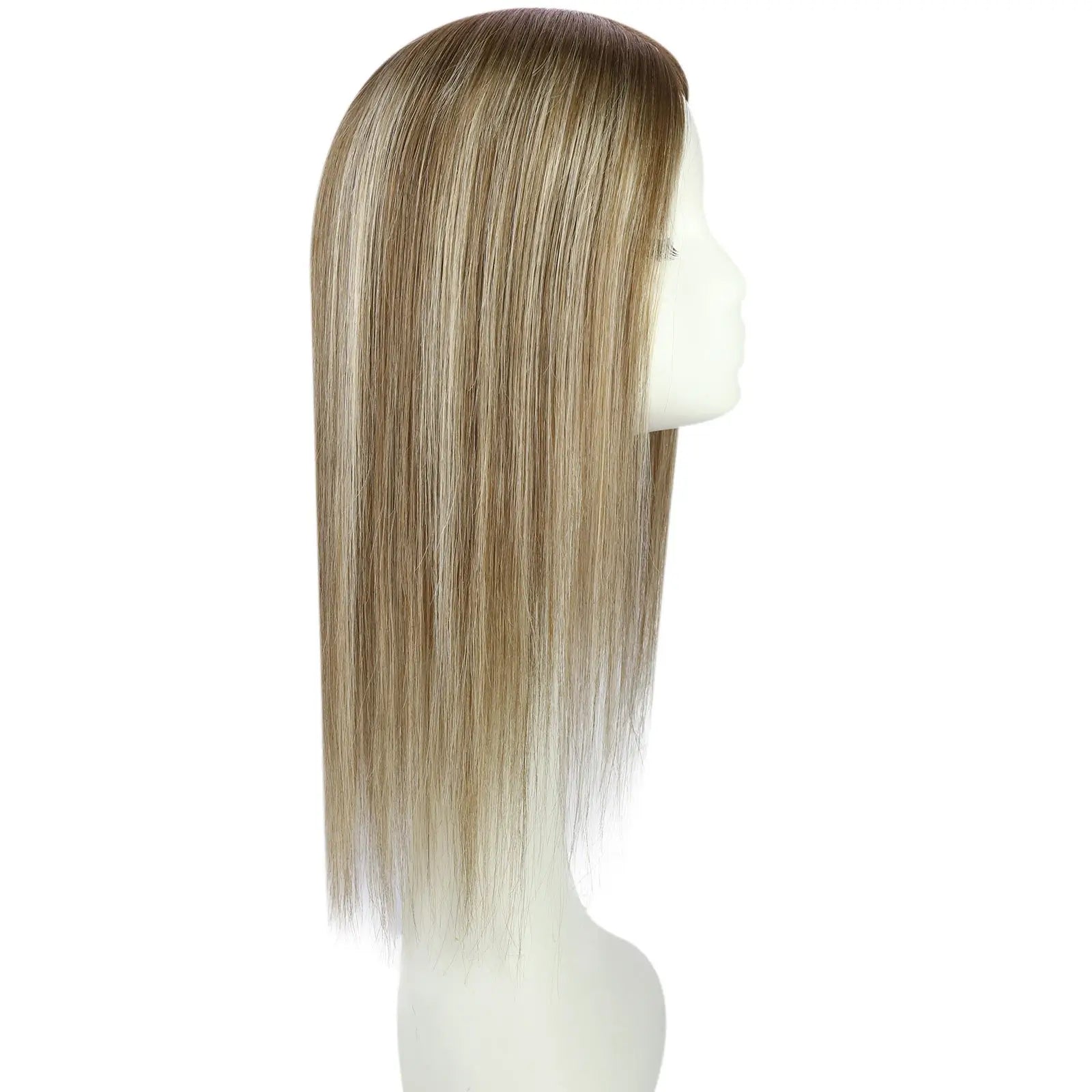 100% human hair topper for women balayage brown with blonde